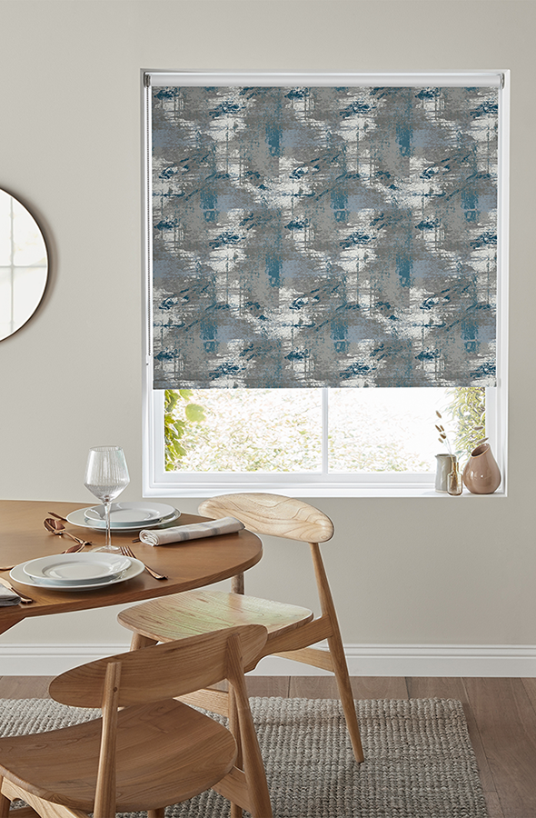 Room with natural texture design roller blind form illumin8 Edit Rollers Collection