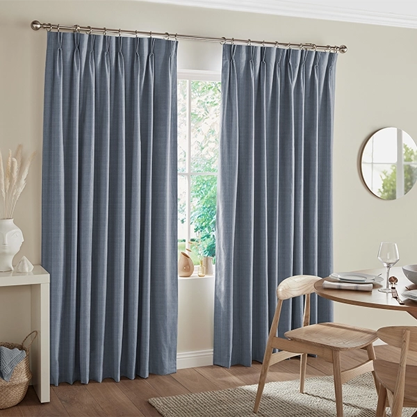 Bedroom with bronze textured roman blind from Edit Softs collection