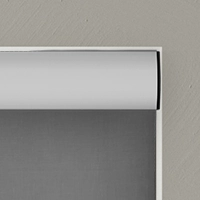 Roman blinds with silver cassette headrail