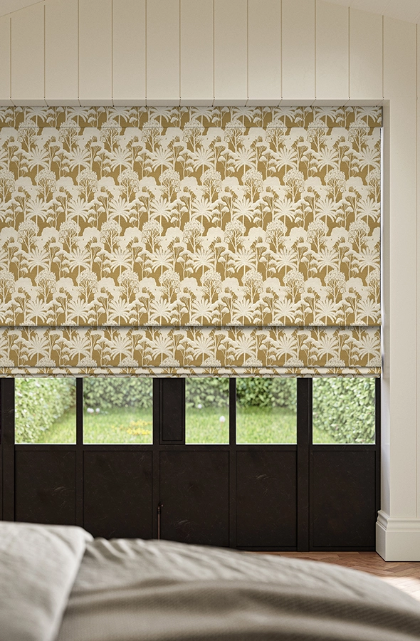 Orange Tropical Floral Roman Blind from Simply Softs Collection